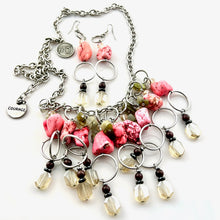 Load image into Gallery viewer, A Touch of Pink Statement Necklace set
