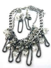 Load image into Gallery viewer, Silver Sparkles Statement necklace set
